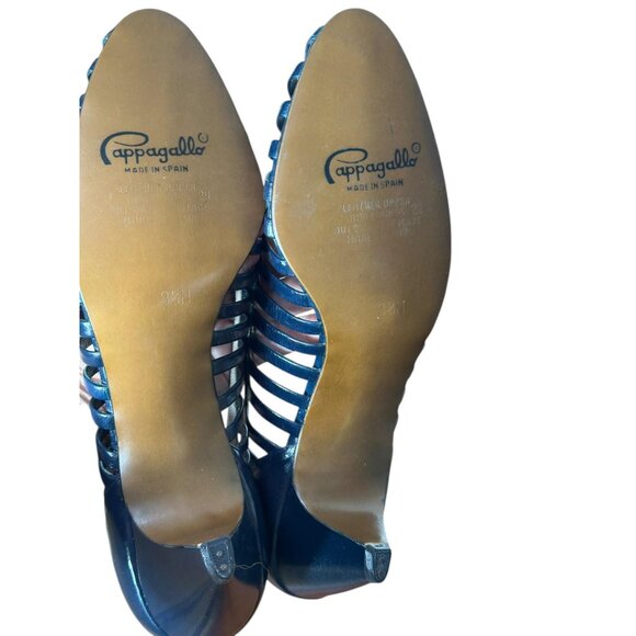 1980s Pappagallo peep toe shoes with cage sides Size 8.5 Narrow - Picture 6 of 6